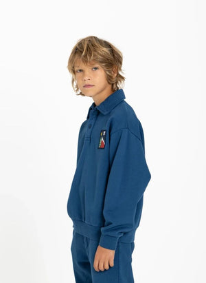 Hundred Pieces - Phoenix Mountain Organisch Baumwoll Sweatshirt | Grau Blau