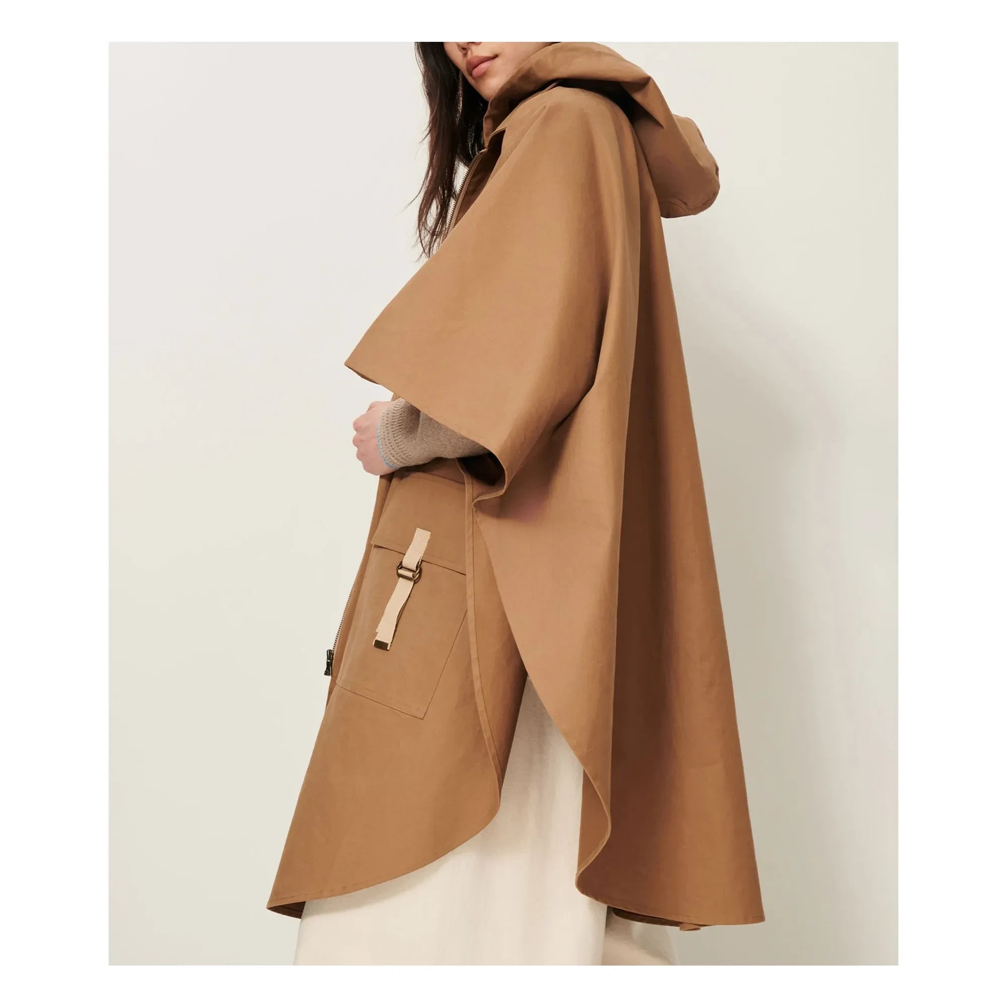 Sessùn - Castelwick Cape aus Bio-Baumwolle | Camel