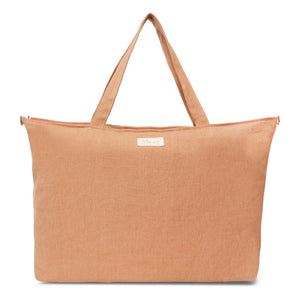 Adorna - Leinen-Clutch | Terrakotta