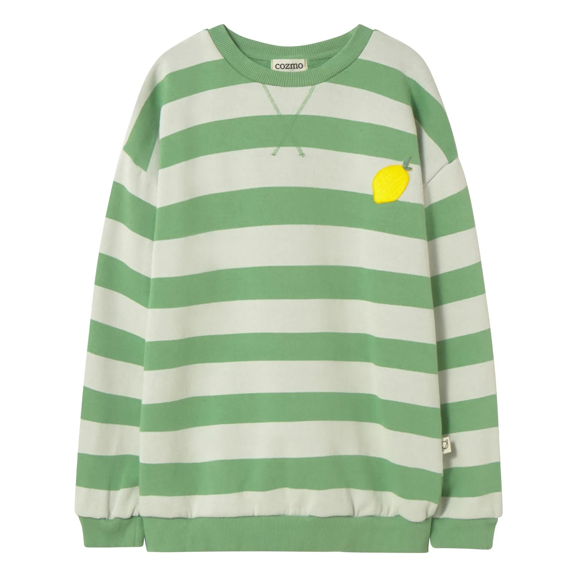 Cozmo - Dan Lemon Gestreiftes Sweatshirt | Meadow Green