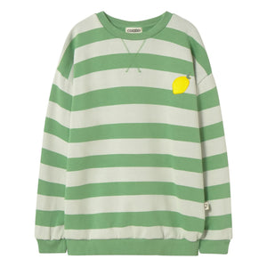 Cozmo - Dan Lemon Gestreiftes Sweatshirt | Meadow Green