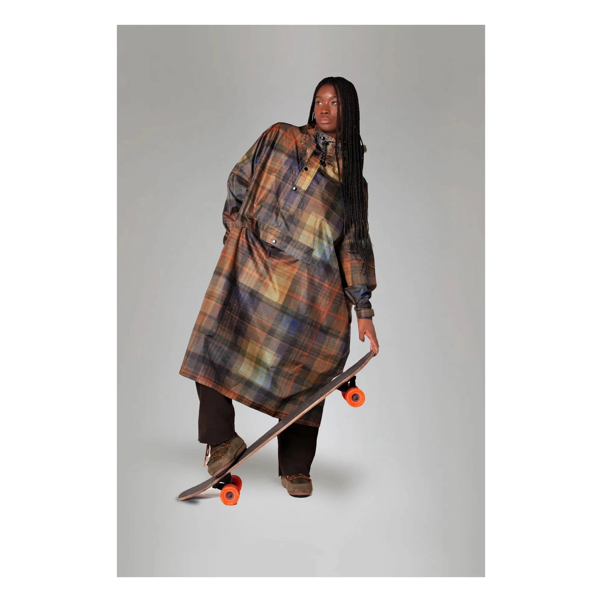 Rainkiss - Tartan-Regencape - Damenkollektion | Orange