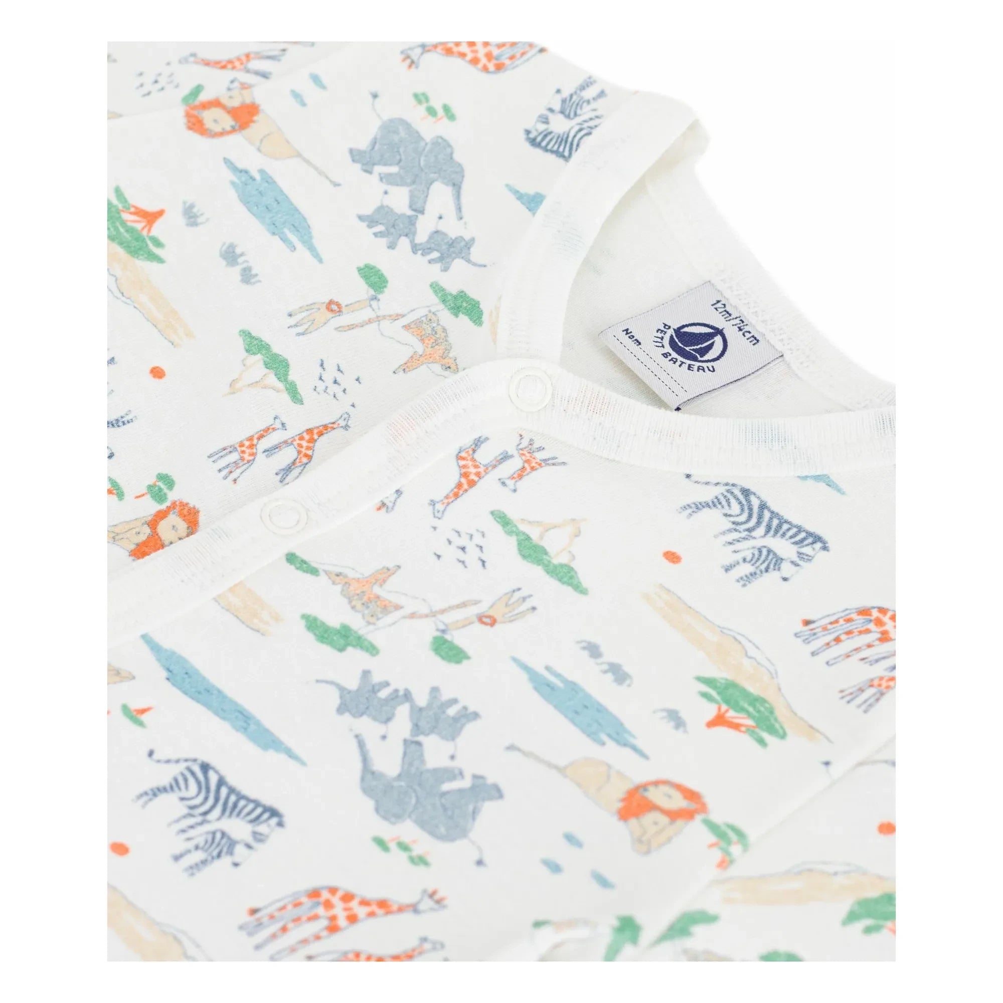 Petit Bateau - Shorts mit Tiermuster und Schlafsack | Weiß