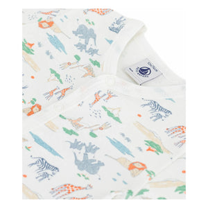 Petit Bateau - Shorts mit Tiermuster und Schlafsack | Weiß