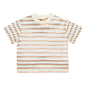 Rylee + Cru - Terry Gestreiftes T-Shirt | Ecru