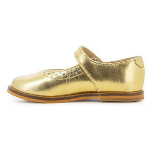 Clotaire - Tetel Perforierte Babyschuhe | Gold