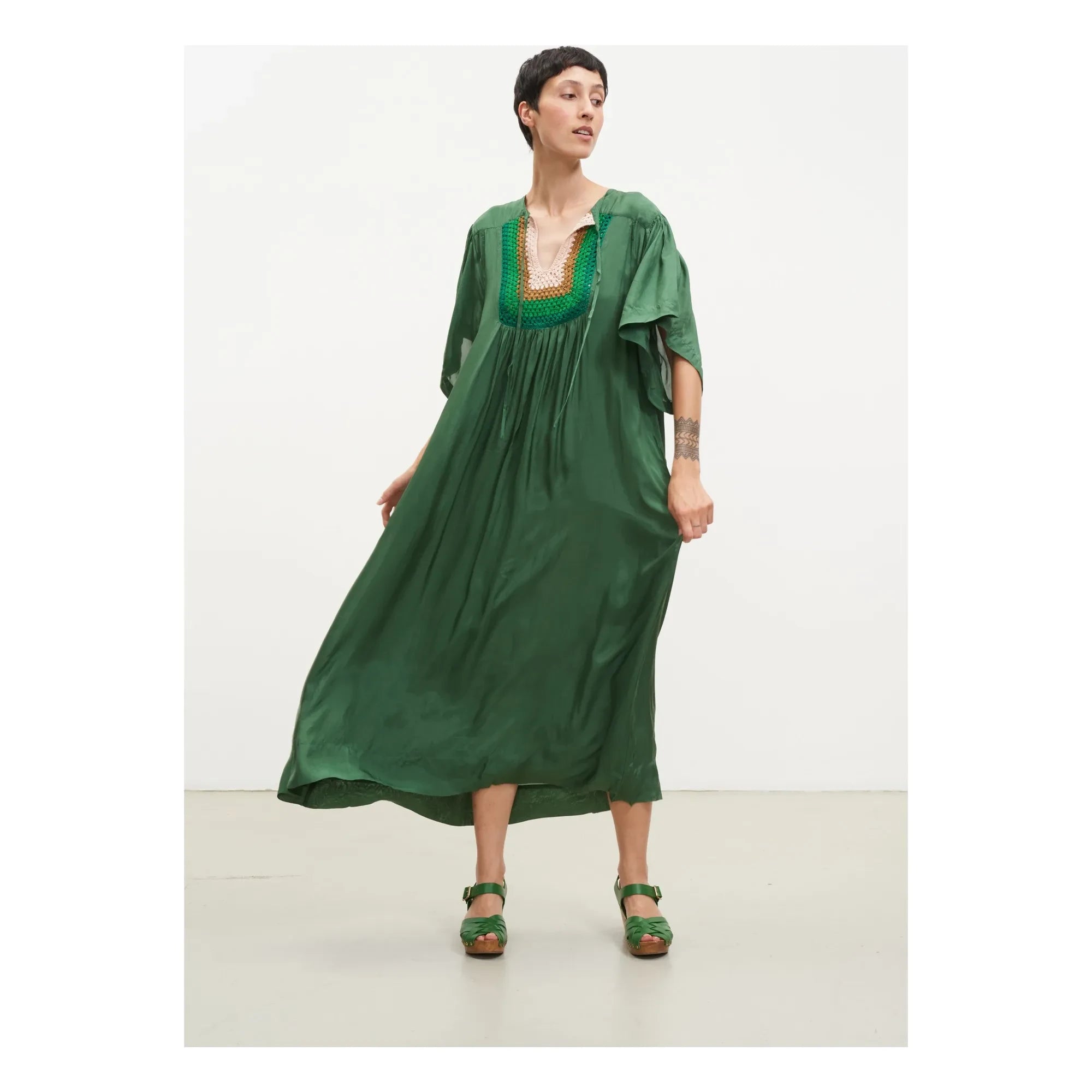 Leon & Harper – Rival Häkelkleid | Grün