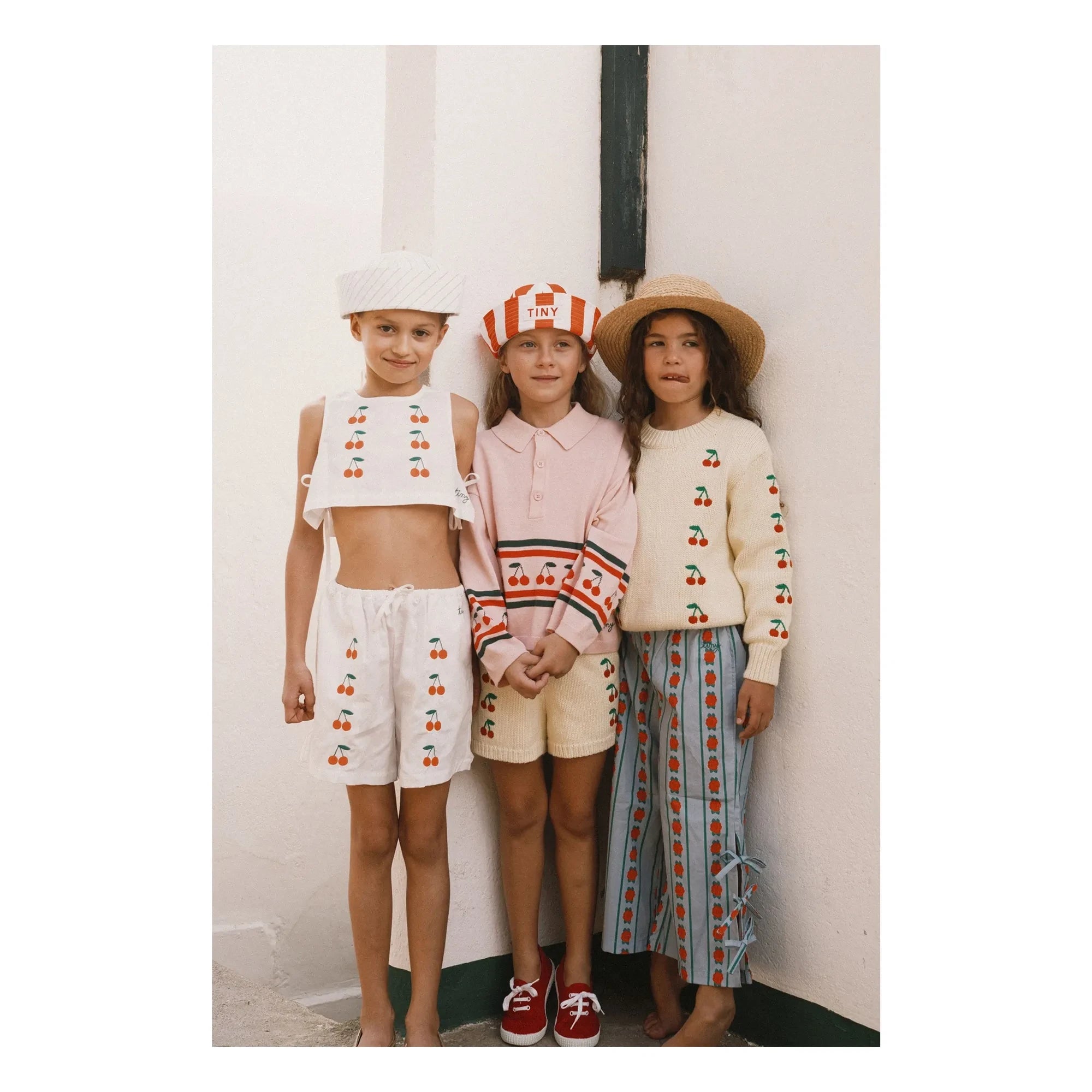 Tinycottons - Kurze Kirschen Twill | Weiß