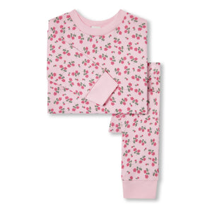 Sleepy Doe - Schlafanzug aus Bio-Baumwolle mit Blumenmuster | Rosa