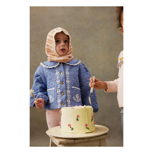 Louise Misha - Jouliana Chambray-Mantel aus Bio-Baumwolle | Blau
