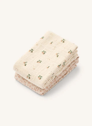 Liewood - Lewis Organik Pamuklu Bebek Bezleri - 2'li Set | Mini leo/Mini peach Mix
