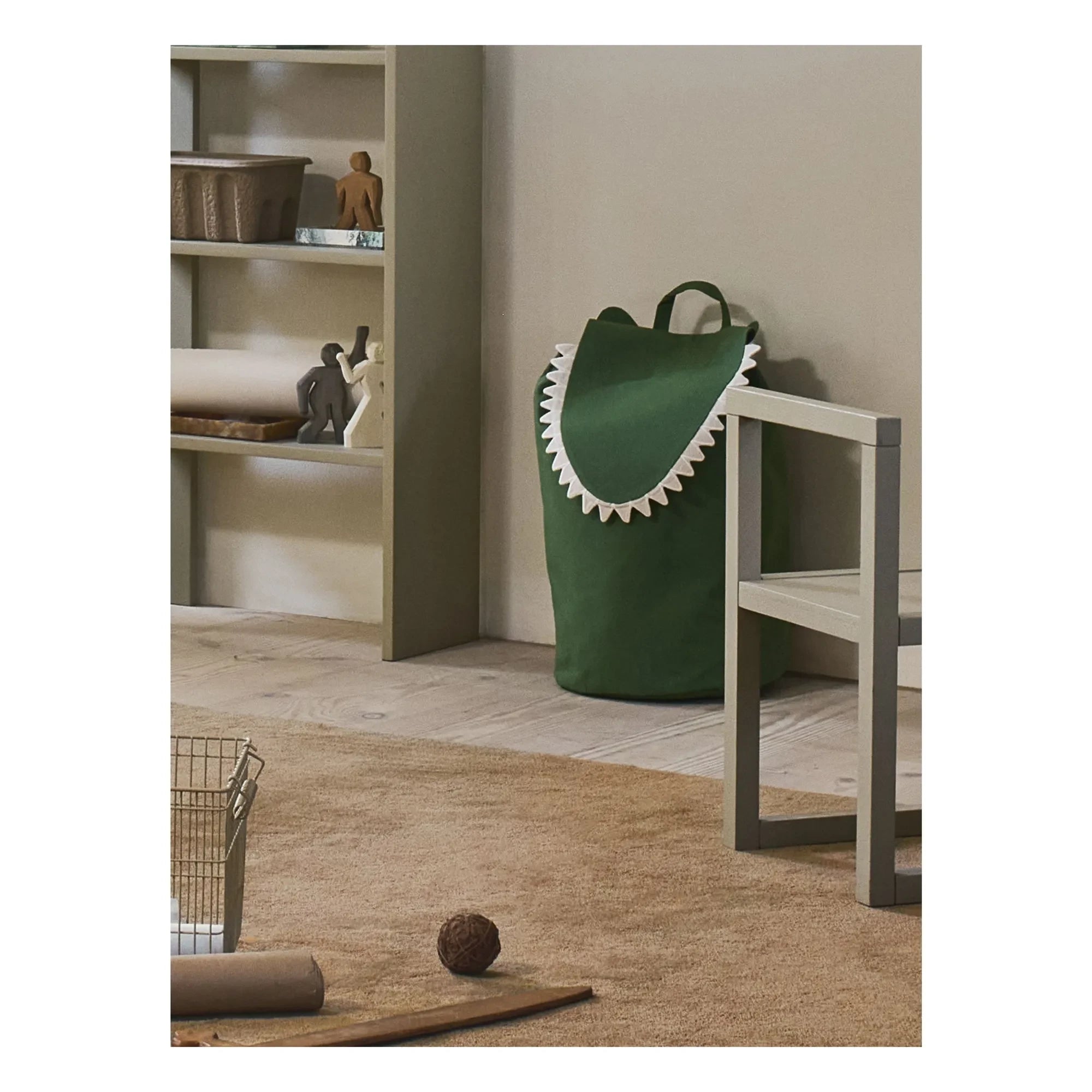 Ferm Living Kids - Krokodil Aufbewahrungskorb | Grün