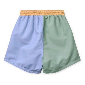 Liewood – Duke Colorblock Badeshorts aus recyceltem Fasern | Blau
