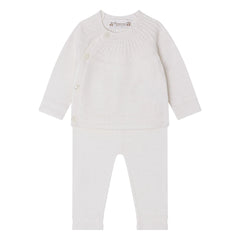 Bonpoint - Jina Laine Oberteil- und Leggings-Set | Weiß