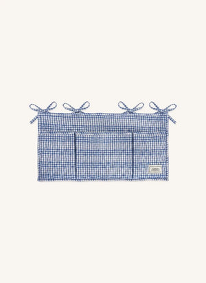 Editions Aimable - Roch Bettaufbewahrungseinheit | Blaues Vichy Baumwolle