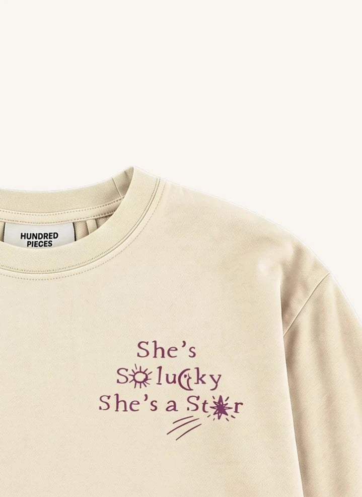 Hundred Pieces - Billie Star T-Shirt | Sand