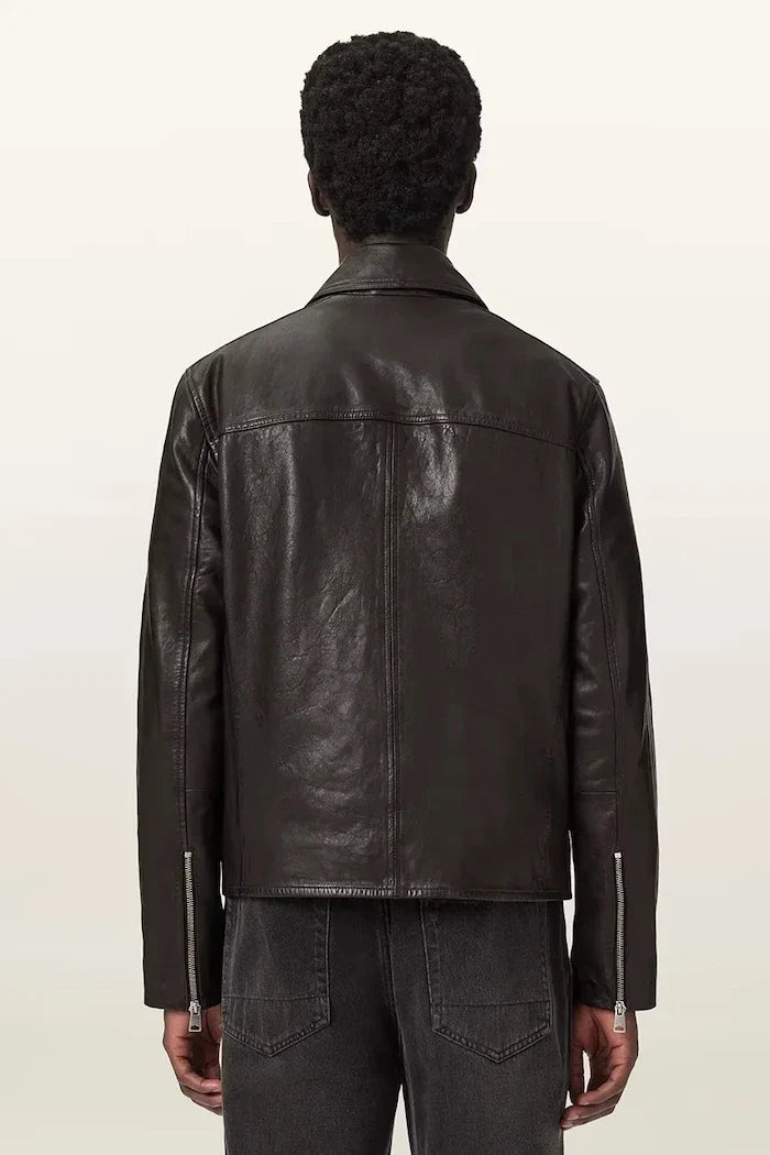 AllSaints Erkek Deri Geçiş Montu TUNE