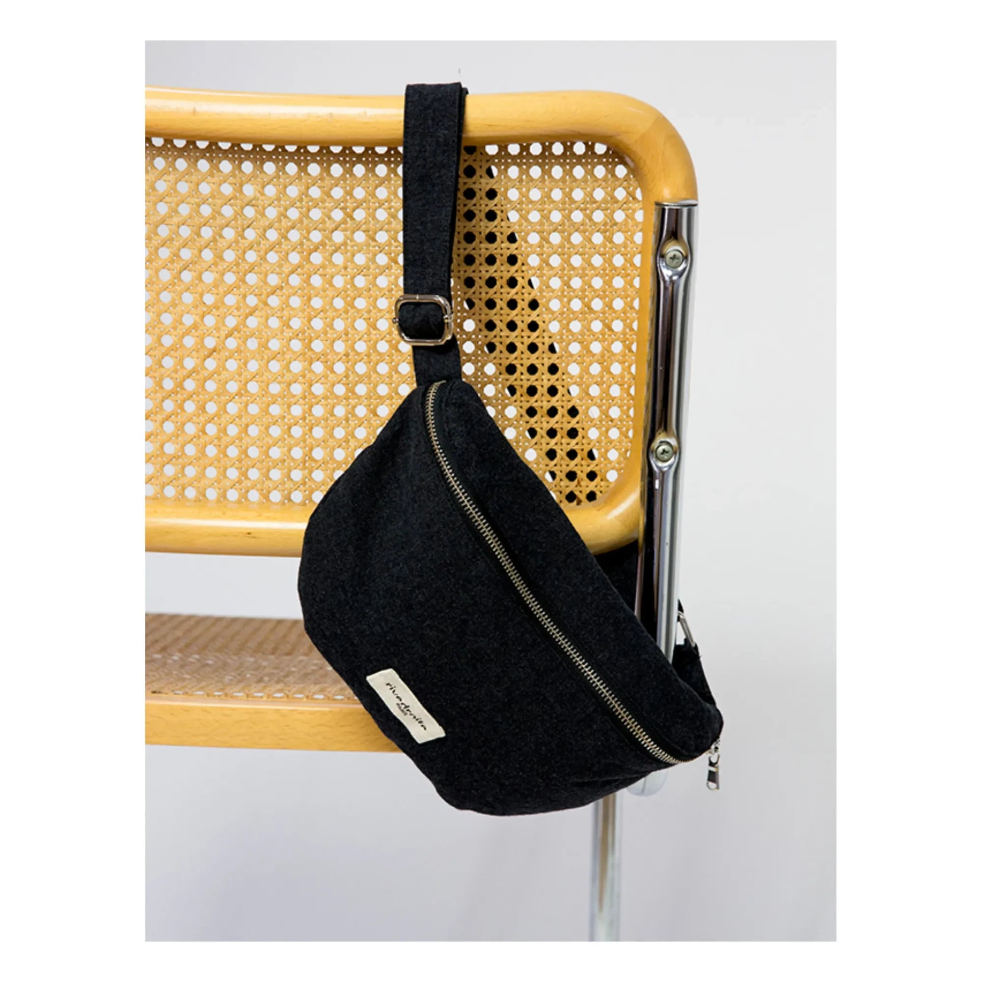 rivedroite - Custine Recycelte Baumwoll-Bauchtasche | Schwarz