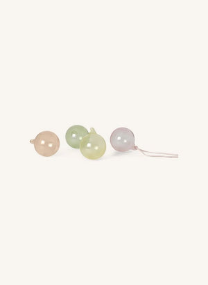 Ferm Living - Pastell Glas Weihnachtsdekorationen - 4er Set