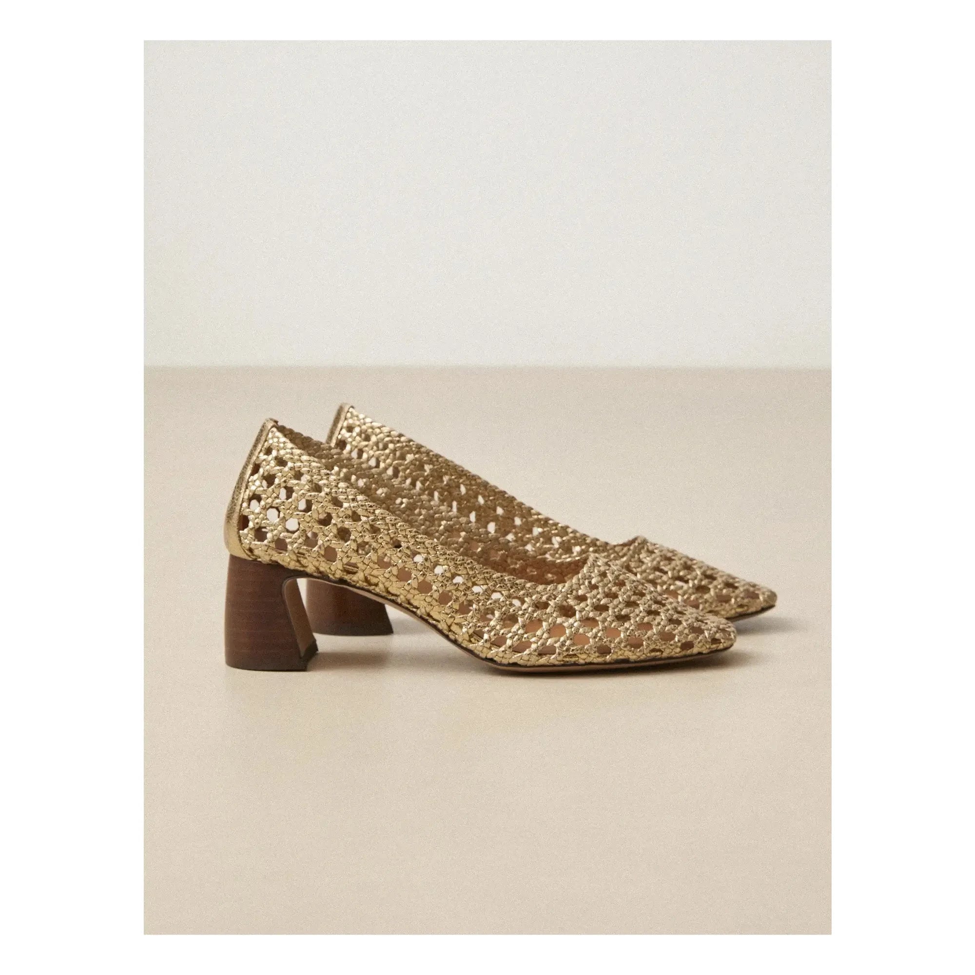 Rivecour - Pumps Nr. 528 Cracked Leather | Gold