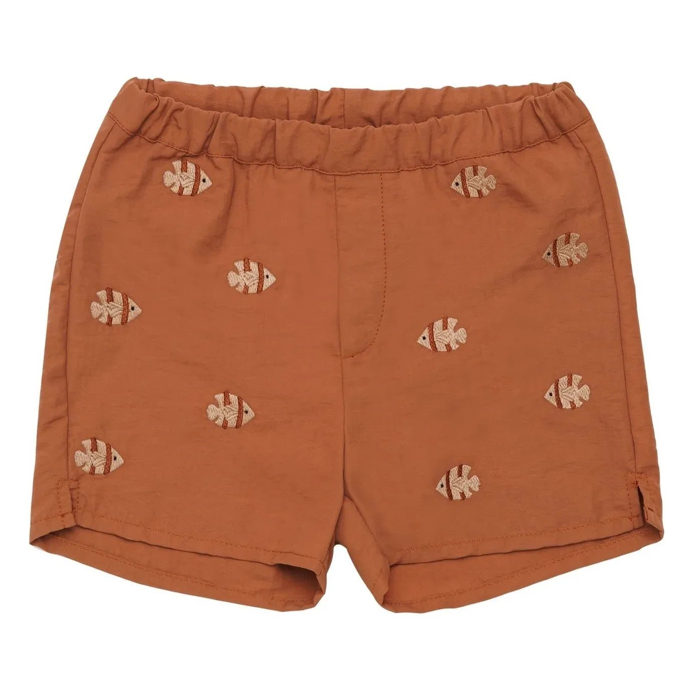 Donsje - Wangu Badeshorts Fisch recyceltes Material | Kamel