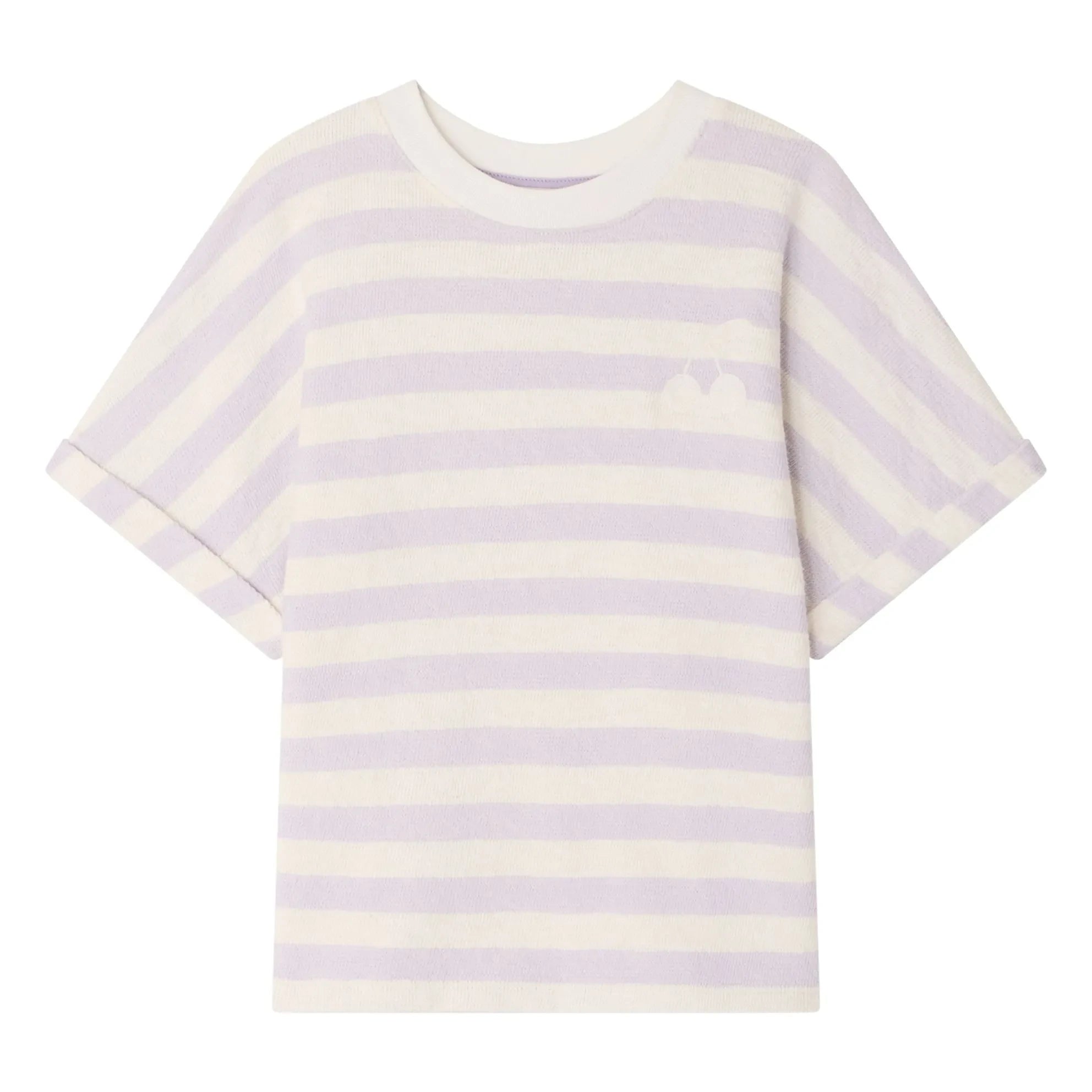 Bonpoint - Farah Gestreiftes Kirsch-T-Shirt | Ecru