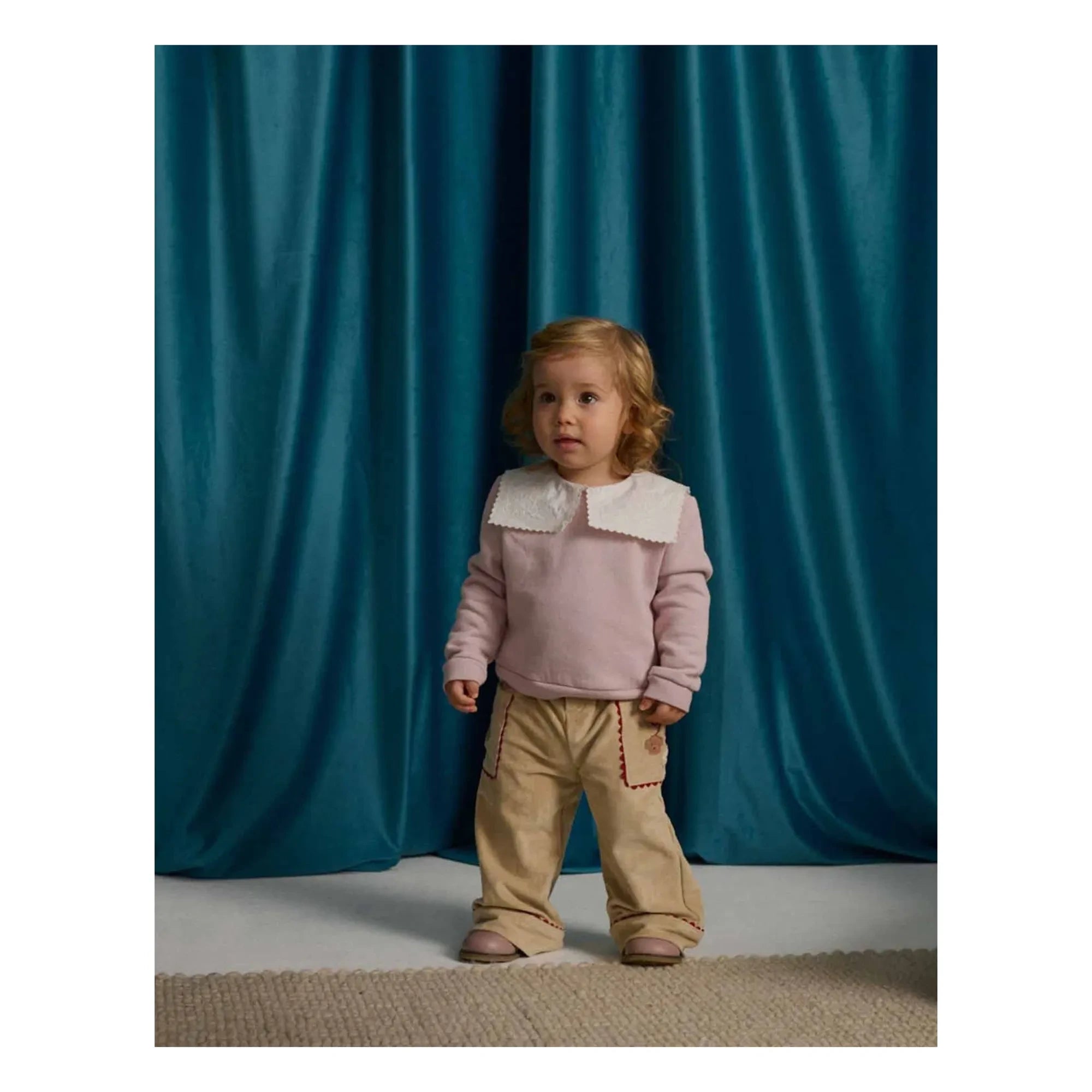 Gingersnaps - Clarita nakışlı yaka sweatshirt | Pembe