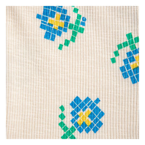 Bobo Choses - Gerippte Shorts aus Bio-Baumwolle mit Blumenmuster | Ecru