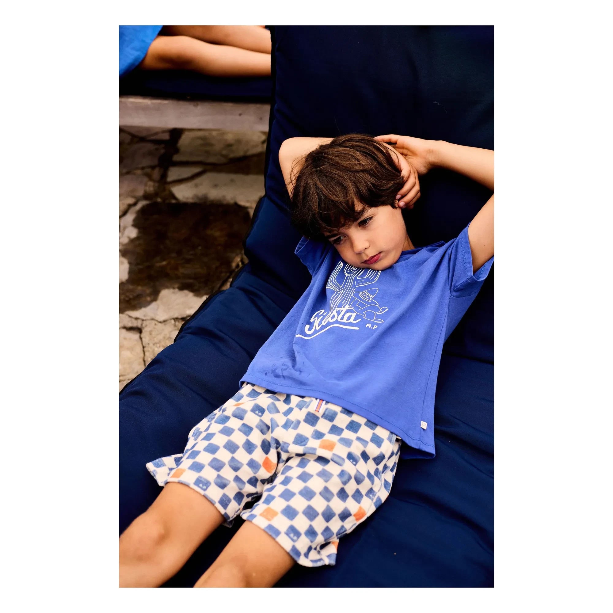 Arsène et Les Pipelettes - Siesta Bio-Baumwoll T-Shirt | Azurblau