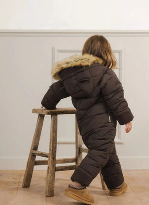 Töastie - Wasserfeste Kunstpelzkapuze Cloud Jacke | Braun