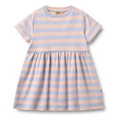 Wheat - Gestreiftes Anna Jerseykleid Bio-Baumwolle | Blassrosa