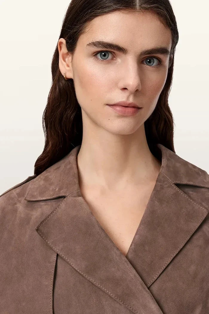 AllSaints süet kadın biker ceketi OPHELIA
