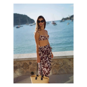 Peony - Balconnet bikini üstü | Kahverengi