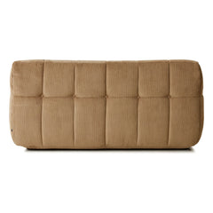 HKliving - Lazy gerippter Samt Sessel | Hellbraun