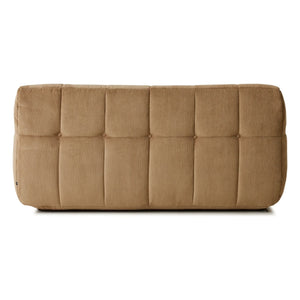 HKliving - Lazy gerippter Samt Sessel | Hellbraun