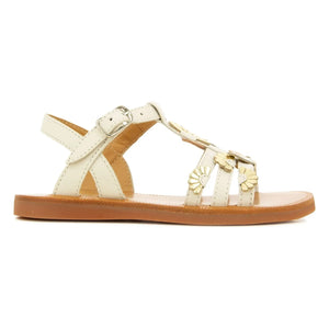 Pom d'Api - Plagette Multi Daisy Sandalen | Creme