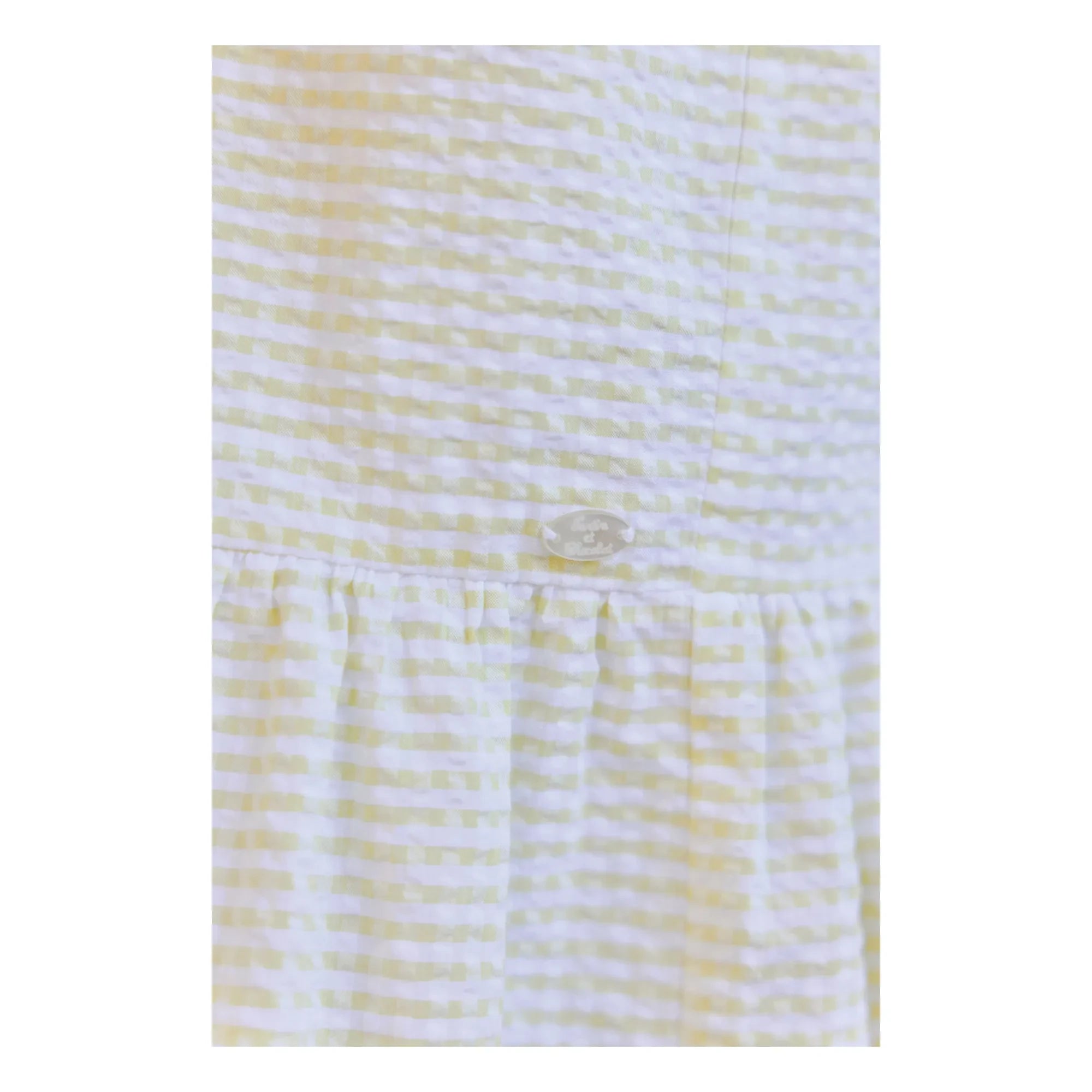 Tartine et Chocolat - Trägerloses Kleid mit Streifenstickerei | Gelb