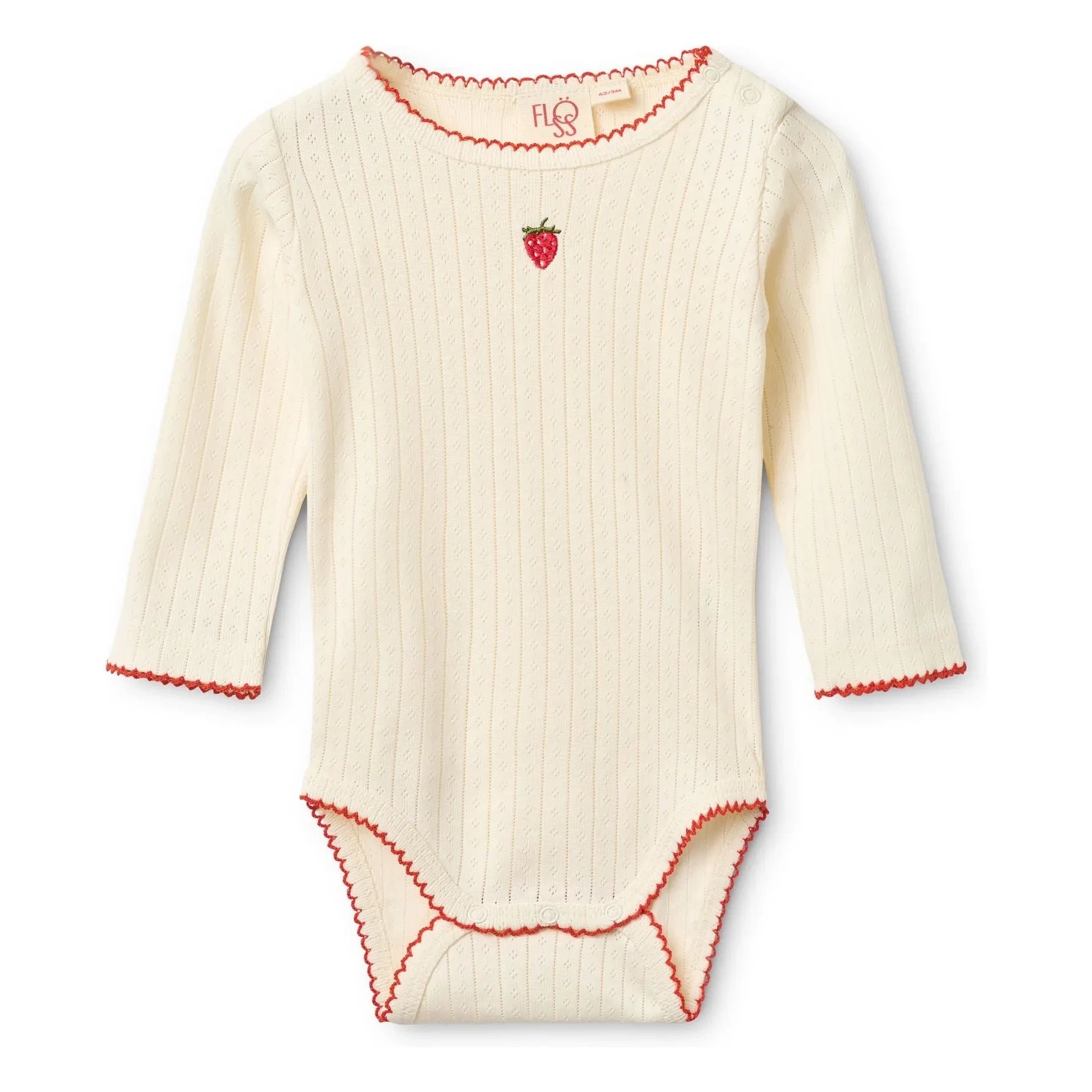 Flöss - Body Pointelle Flora Fraise | Creme