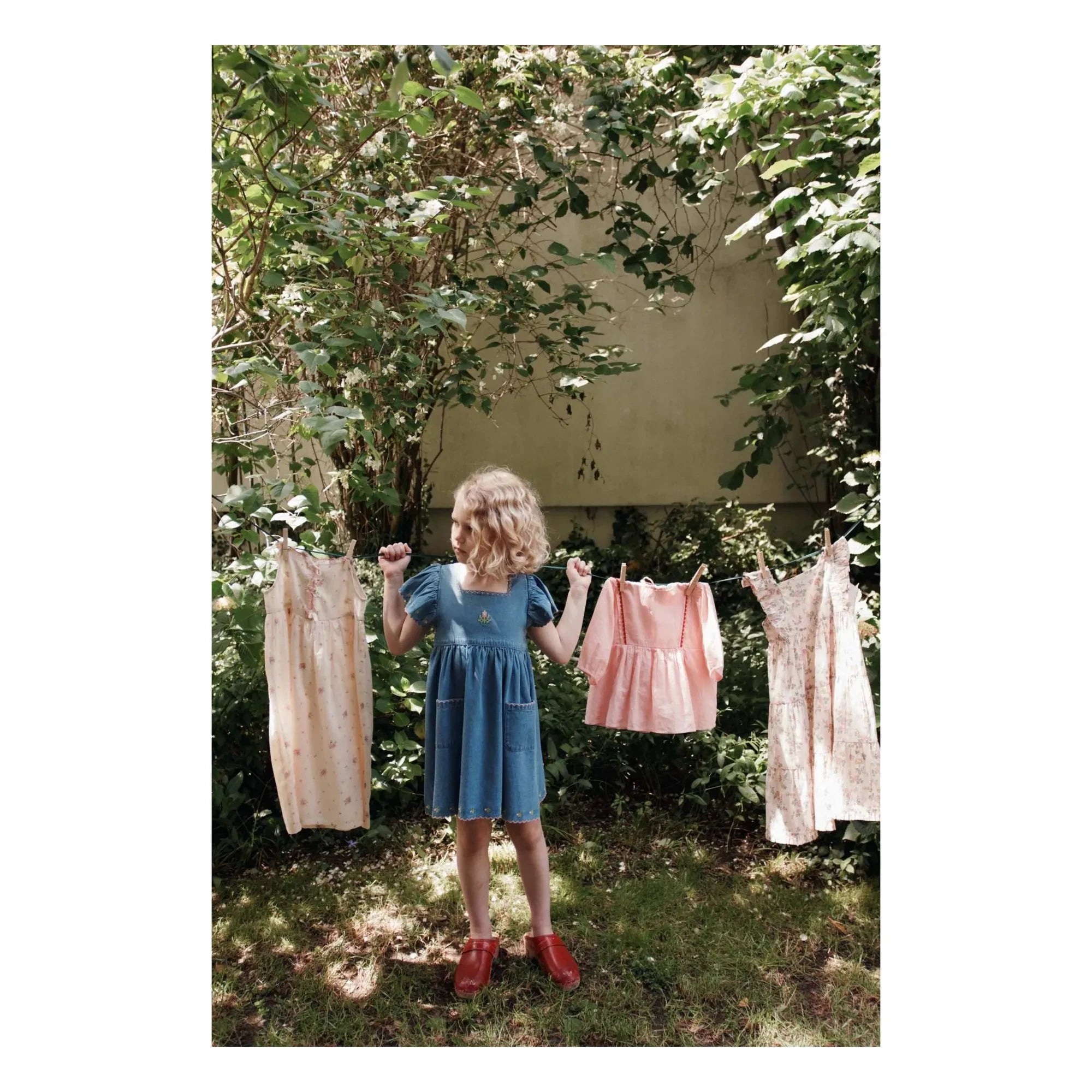 Emile et Ida - Besticktes Jeanskleid | Blau