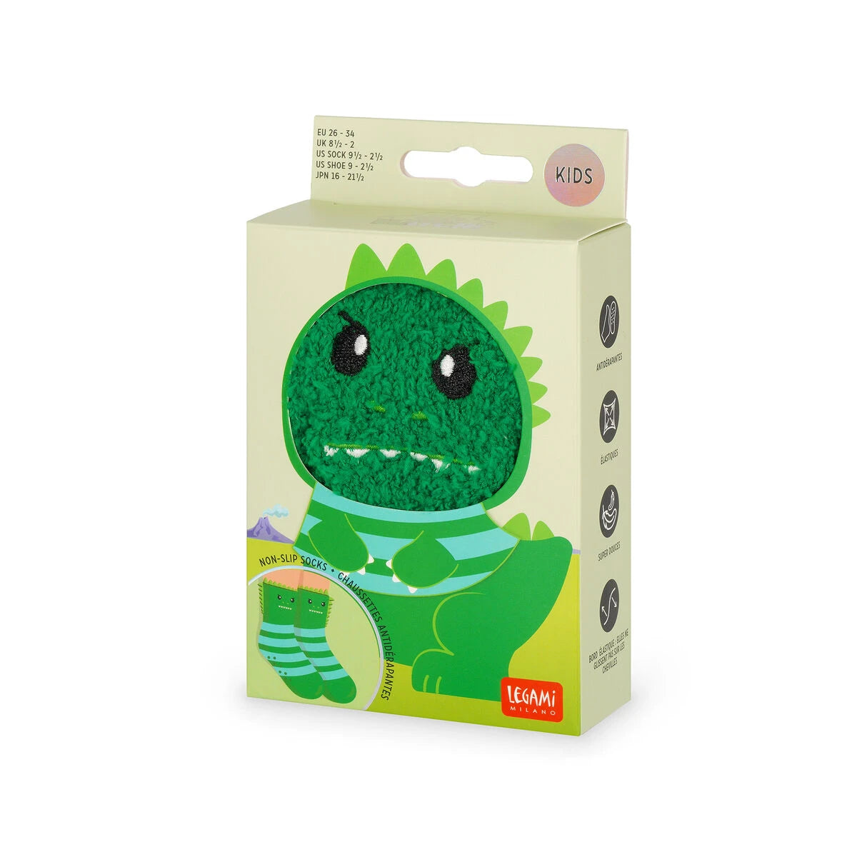 Legami - Kaymaz Dino Çocuk Çorapları - Tam Bir Uyum!