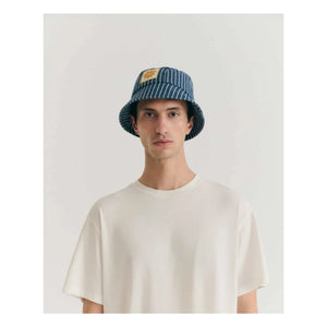 Thinking Mu - Norfeu Gestreift Bob Bio-Baumwolle | Blau