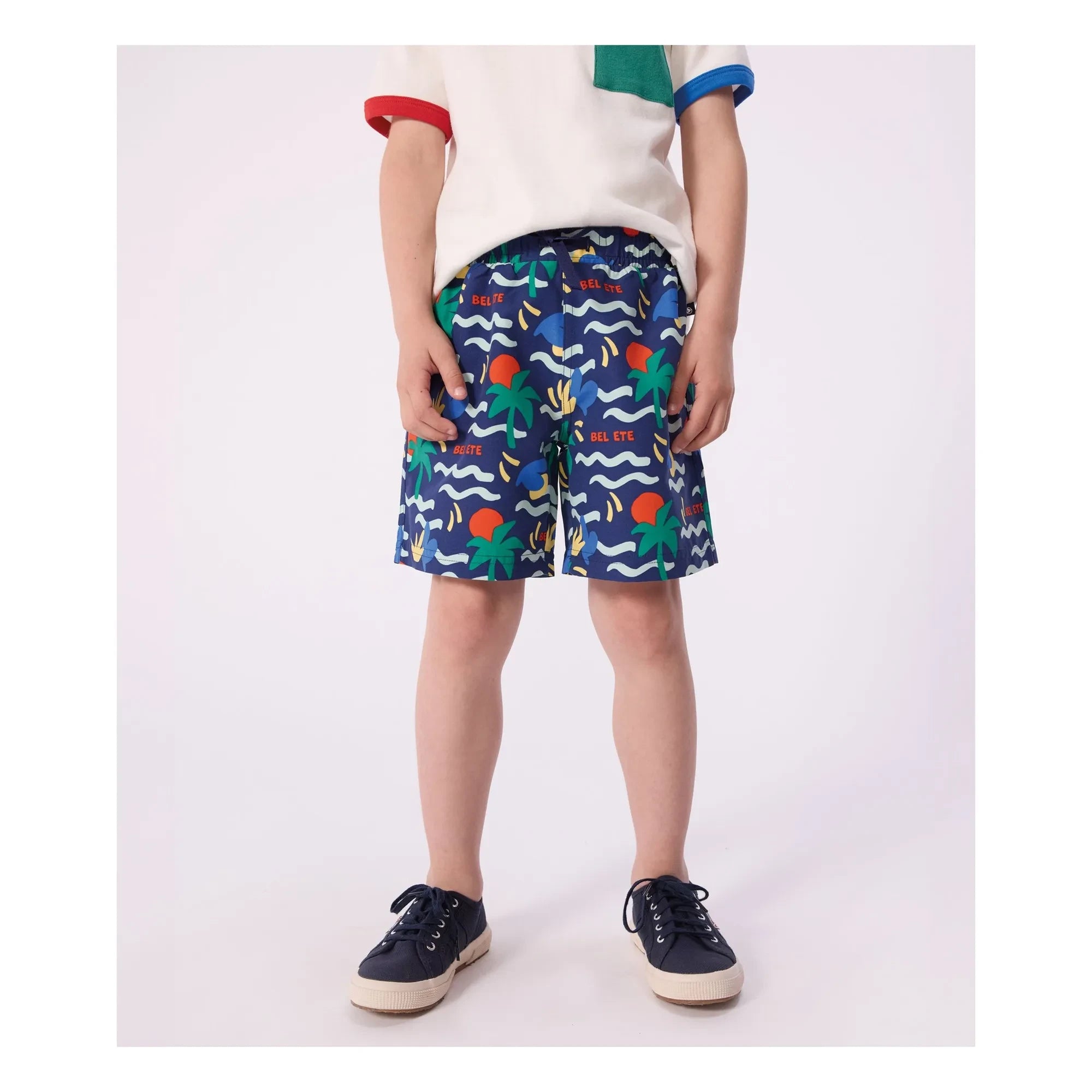 Petit Bateau - Glaces Badeshorts aus recyceltem Fasermaterial | Türkis