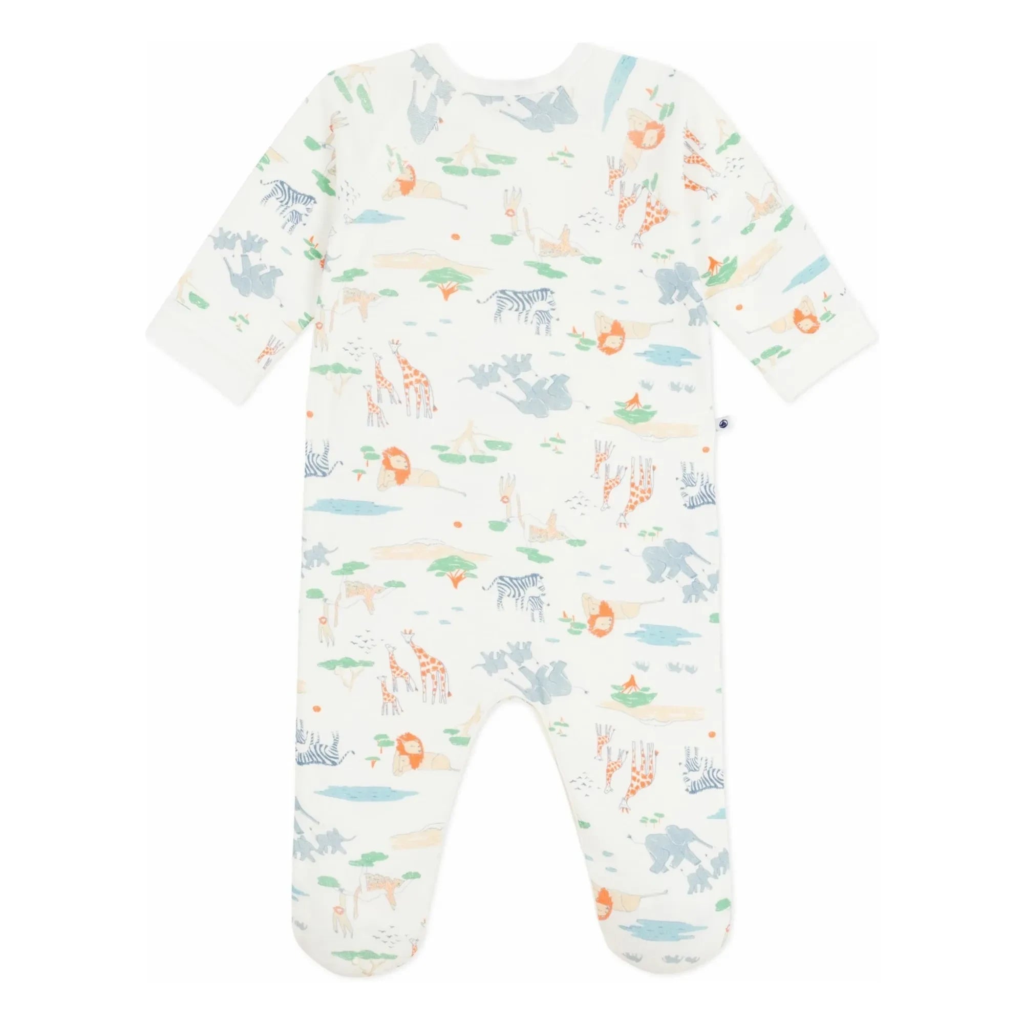 Petit Bateau - Dors Bien Zip Savane Pyjama | Weiß