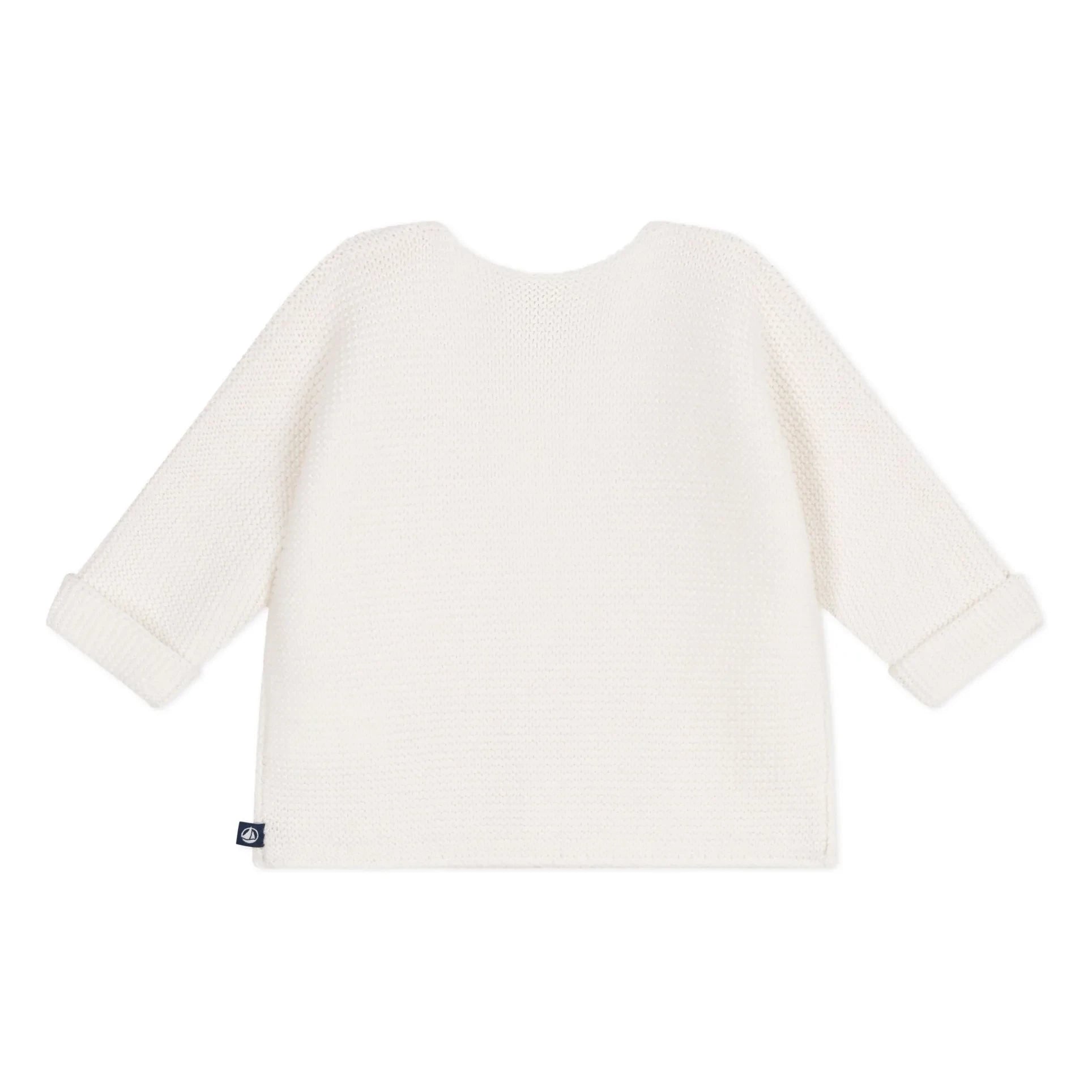 Petit Bateau – Barby Strickjacke aus Bio-Baumwolle | Weiß