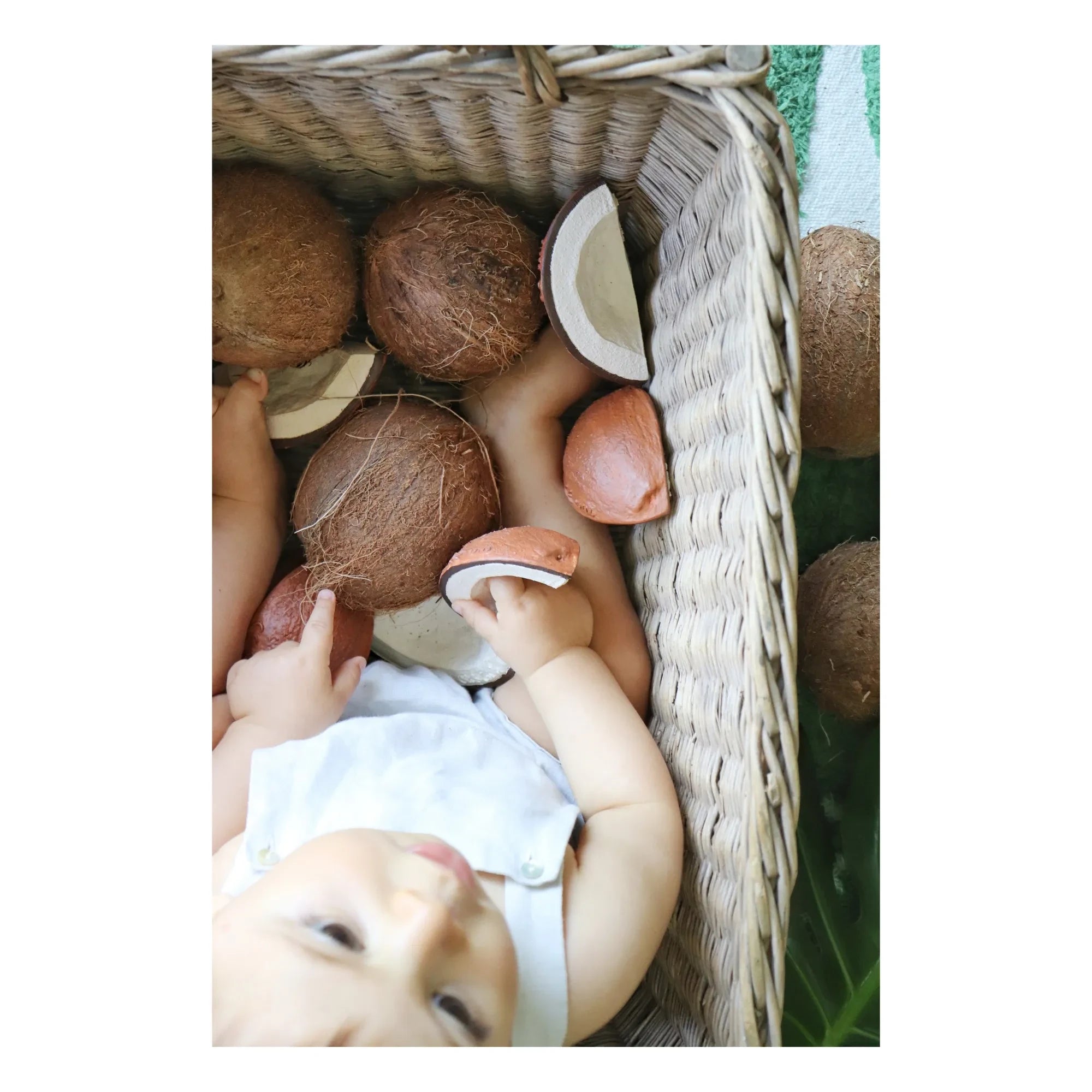 Oli & Carol - Coco Kokosnuss Beißring | Weiß