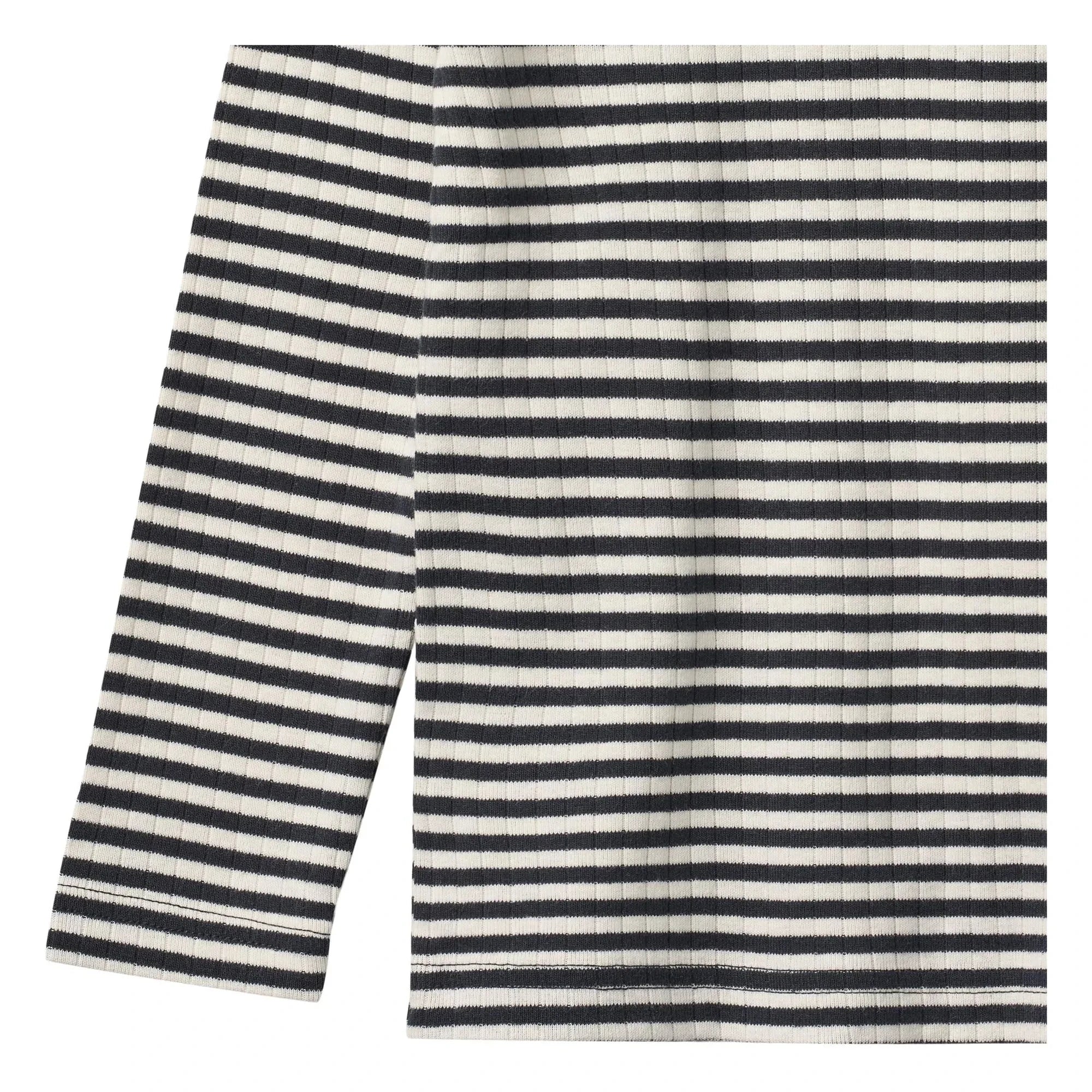Wheat - Stig Geripptes T-Shirt aus Bio-Baumwolle | Marineblau