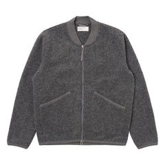 Universal Works - Bomberjacke aus Wolle mit Reißverschluss | Grau