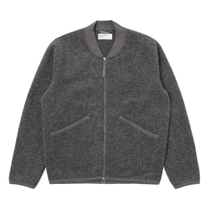 Universal Works - Bomberjacke aus Wolle mit Reißverschluss | Grau