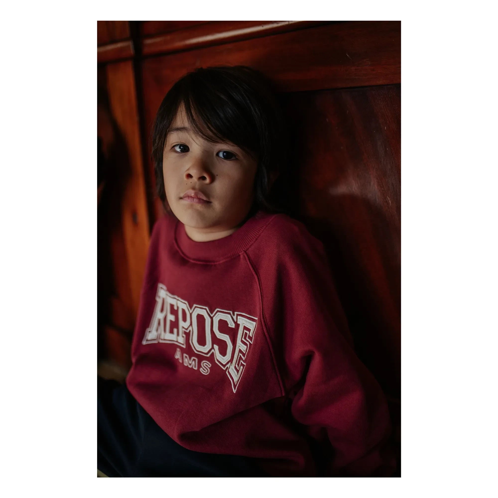 Repose AMS - Bio-Baumwolle Raglan Sweatshirt | Bordeaux