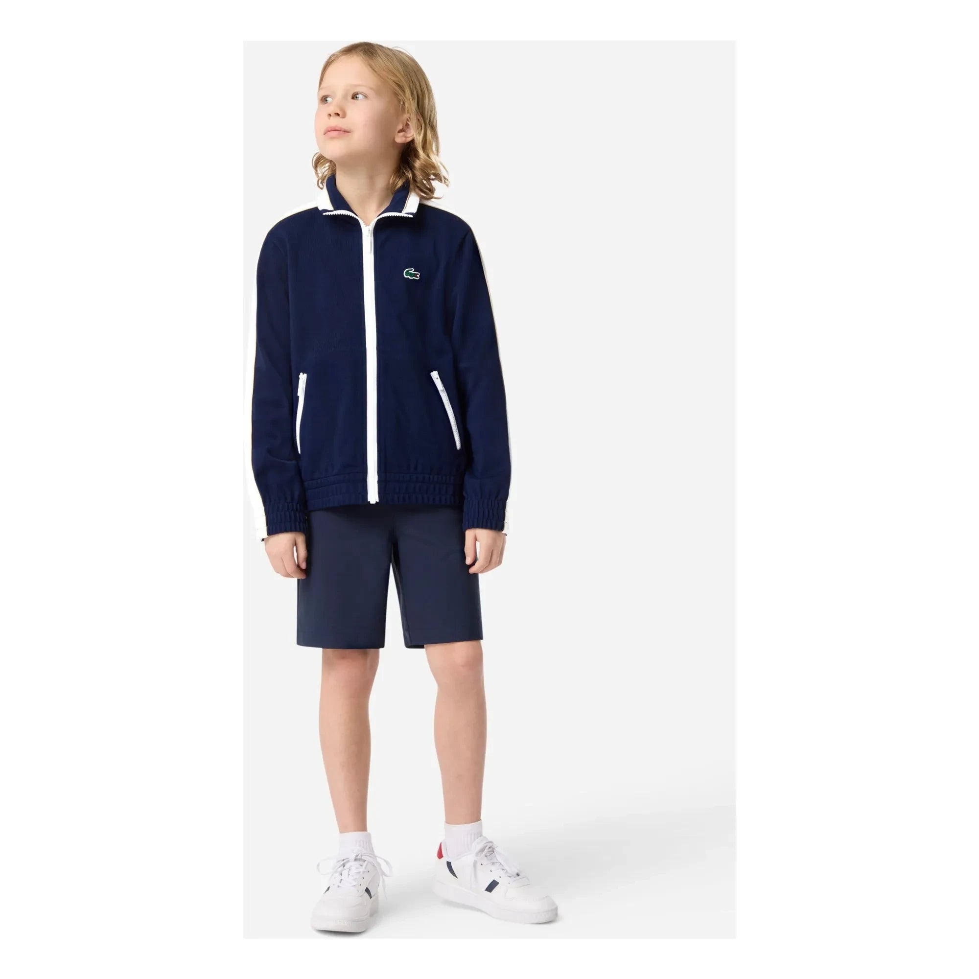 Lacoste – Sweatshirt mit Reißverschluss aus Bio-Baumwolle | Marineblau